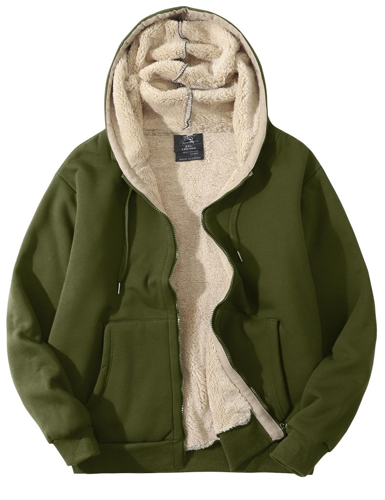 fleece lined hoodie