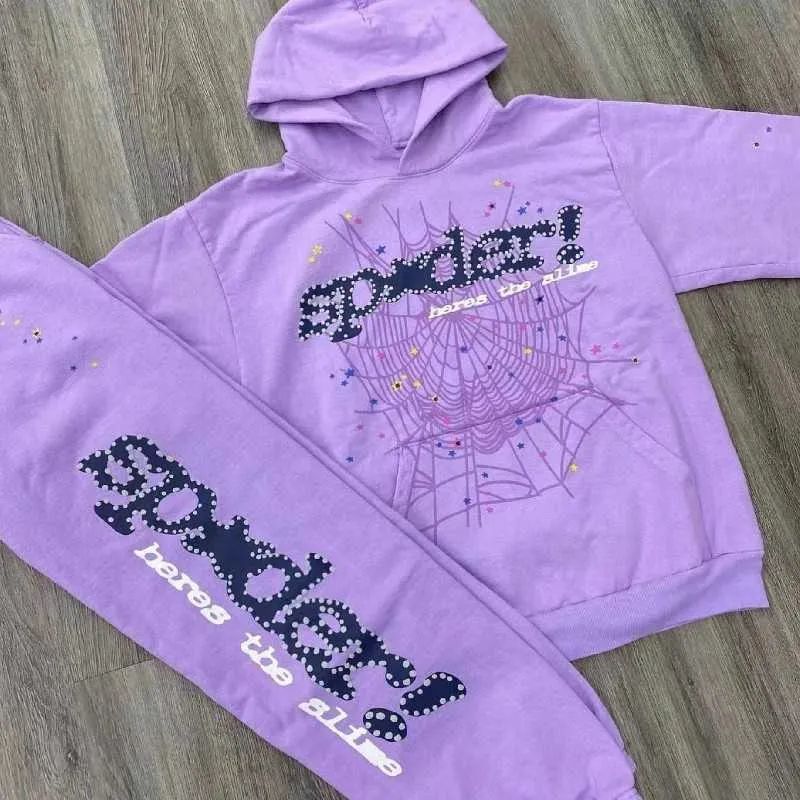 purple sp5der hoodie