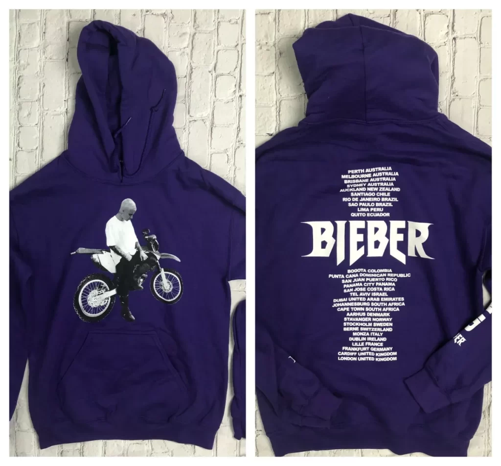 justin bieber purple hoodie