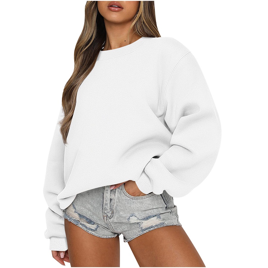 white sweatshirt